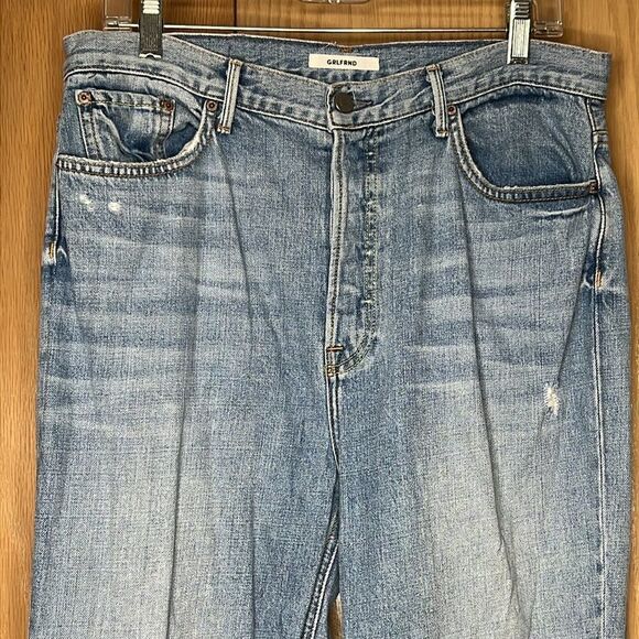 GRLFRND Hannah distressed high waist cropped blue jeans in Fly High Size 31 - Picture 7 of 13